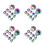 20Sets Alloy Drum Chainring Screws Assorted Color Durable Fixing Bolts 7