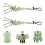 10Pièces Ornements Suspendus Verre Polyester Style Chinois 11