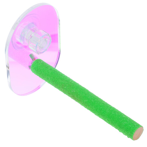 2Pcs Portable Acrylic Window Perches for Parakeets and Parrots 2
