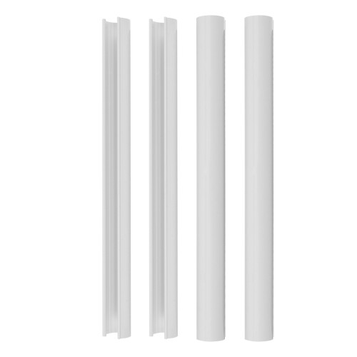 8Pcs White Pipe Covers for Radiator PVC Decorative Heating Pipe Sleeve 1