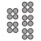 20Pcs Black Circle Speaker Mesh Grill Guard Plastic Iron for Car 3