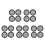20Pcs Black Circle Speaker Mesh Grill Guard Plastic Iron for Car 7