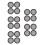 20Pcs Black Circle Speaker Mesh Grill Guard Plastic Iron for Car 8