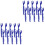 20Pcs Blue Plastic Crab Eating Forks Seafood Tool Kit for Home Use 5