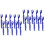 20Pcs Blue Plastic Crab Eating Forks Seafood Tool Kit for Home Use 6