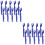 20Pcs Blue Plastic Crab Eating Forks Seafood Tool Kit for Home Use 8