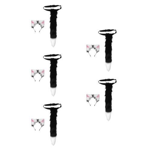 5Ensembles Lot Oreilles Et Queue De Chat Pour Fête Cosplay 2