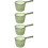 4Pcs Reusable Green Plastic Ladles for Kitchen Bath and Household Use 10