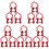 15Pcs Red Iron Fire Sprinkler Covers for Ceiling Protection 4