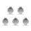5Pièces Cible D'entraînement Rotative Acier Inoxydable Argent Compacte 4
