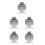 5Pièces Cible D'entraînement Rotative Acier Inoxydable Argent Compacte 7