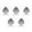 5Pièces Cible D'entraînement Rotative Acier Inoxydable Argent Compacte 8