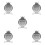 5Pièces Cible D'entraînement Rotative Acier Inoxydable Argent Compacte 10