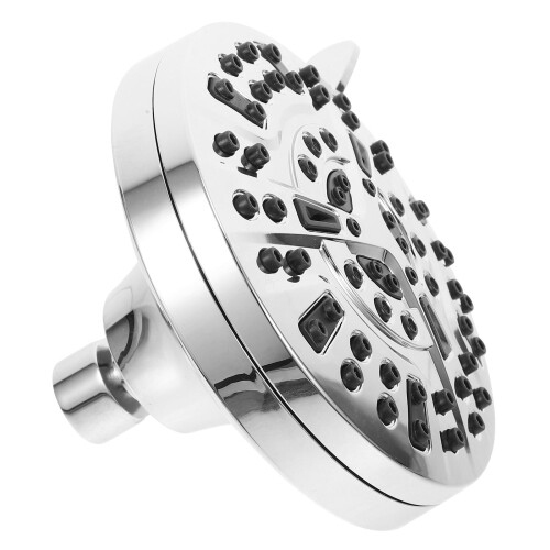 5Pcs Silver Plastic Showerhead Replacement Lightweight ABS 2