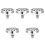 5Pcs Silver Plastic Showerhead Replacement Lightweight ABS 5