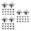 240Pcs Silver Square Pyramid Studs Copper Rivets for DIY Punk Clothing 7