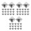 240Pcs Silver Square Pyramid Studs Copper Rivets for DIY Punk Clothing 9