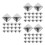 240Pcs Silver Square Pyramid Studs Copper Rivets for DIY Punk Clothing 10