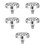 5Pcs Silver Plastic Showerhead Replacement Lightweight ABS 9