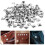 240Pcs Silver Square Pyramid Studs Copper Rivets for DIY Punk Clothing 11