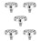 5Pcs Silver Plastic Showerhead Replacement Lightweight ABS 10