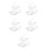50Pièces Accessoires Four Céramique Clous Support Rigides Blancs 4