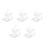 50Pièces Accessoires Four Céramique Clous Support Rigides Blancs 5