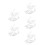 50Pièces Accessoires Four Céramique Clous Support Rigides Blancs 7