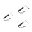 3Pièces Harpons Télescopiques Acier Noir Pour 4