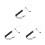 3Pièces Harpons Télescopiques Acier Noir Pour 5