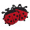 20Pcs Ladybug Design Silverware Pouches Red Fabric Cutlery Holders 2