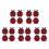 20Pcs Ladybug Design Silverware Pouches Red Fabric Cutlery Holders 4