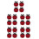 20Pcs Ladybug Design Silverware Pouches Red Fabric Cutlery Holders 5