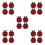 20Pcs Ladybug Design Silverware Pouches Red Fabric Cutlery Holders 6
