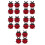 20Pcs Ladybug Design Silverware Pouches Red Fabric Cutlery Holders 7