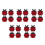 20Pcs Ladybug Design Silverware Pouches Red Fabric Cutlery Holders 8