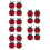 20Pcs Ladybug Design Silverware Pouches Red Fabric Cutlery Holders 10