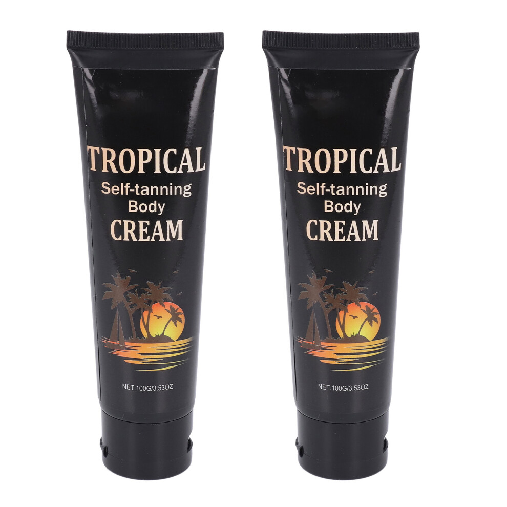 Bronze/Brown/Cream 2Pcs Organic Tanning Lotion Accelerator Moisturizer 100G Self Tanner