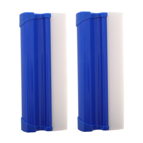 10Pièces Raclette Fenêtre Auto Silicone Double Lame Bleu Portable 2