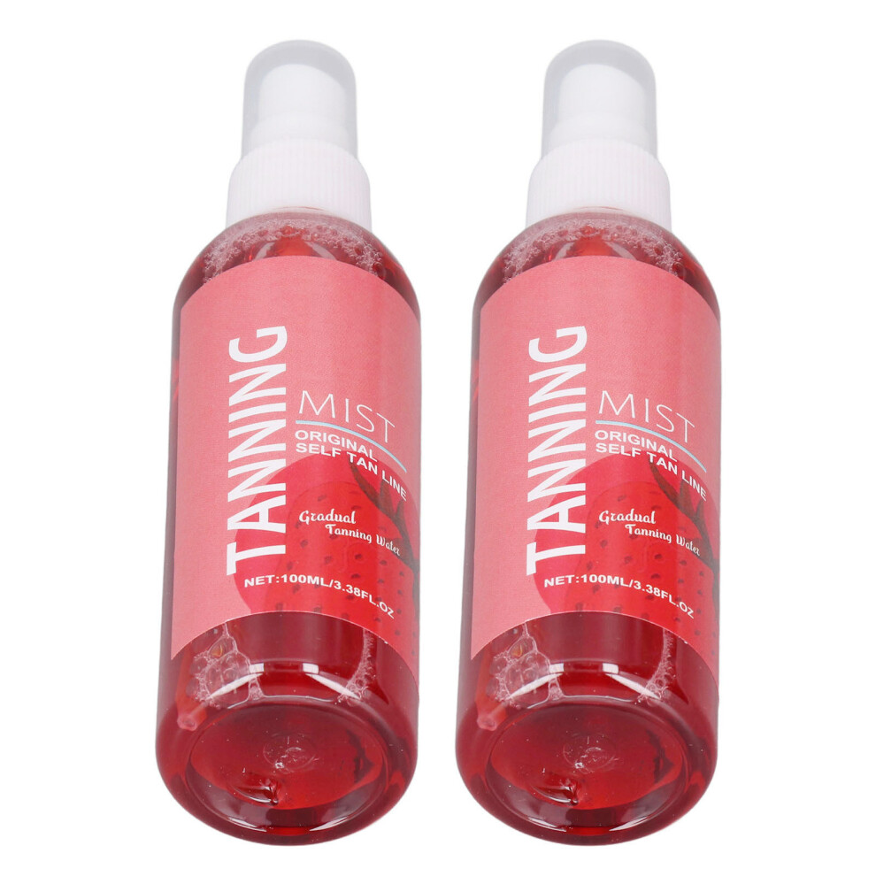 2pcs 100ml Strawberry Tanning Spray Self Tanner Bronzing Mist Hydrate Accelerator