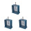 3Pcs Sky-Blue Physics Experiment Kit with Accurate Electricity Tester 10