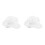 2Pcs White Breathable Protective Cap for Food Electronics Industry 4