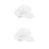 2Pcs White Breathable Protective Cap for Food Electronics Industry 5