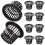 30Pcs Plastic Aquatic Plant Baskets Black Hydroponic Net Pots 2