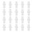 40Pcs White Plastic Spiral Connector for Toilet Brush Handle Fixing 3