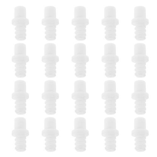 40Pcs White Plastic Spiral Connector for Toilet Brush Handle Fixing 2