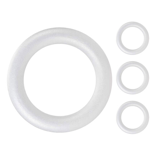 8Pcs Solid Foam Wreath Forms White Round Craft Circles for Decorations 1