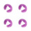4Pièces Coussin Silicone Spa Violet Appui Salon Confort 3