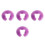 4Pièces Coussin Silicone Spa Violet Appui Salon Confort 4