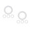 8Pcs Solid Foam Wreath Forms White Round Craft Circles for Decorations 8